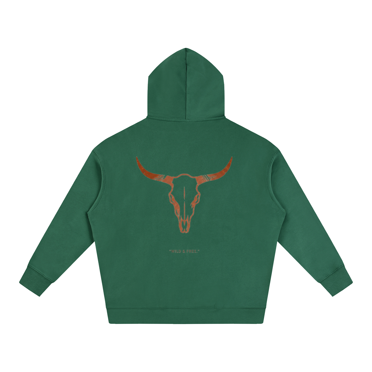 Coton Ouaté Oversize — Crâne de Longhorn Sauvage