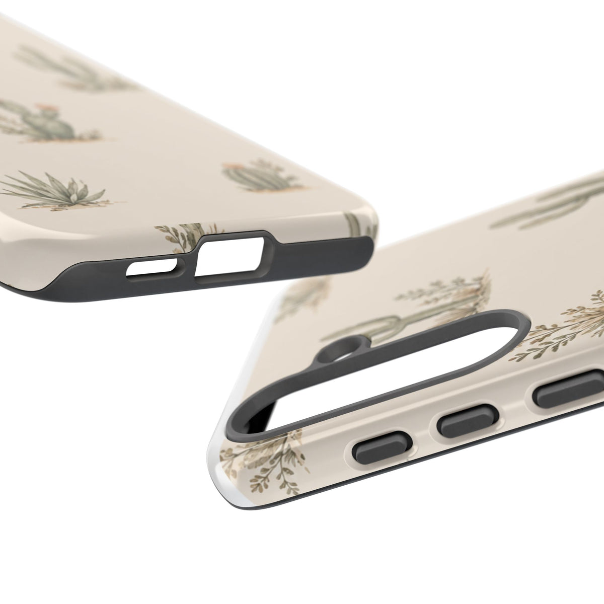 Cactus Pattern Tough Phone Case — Desert Floral Protective Cover