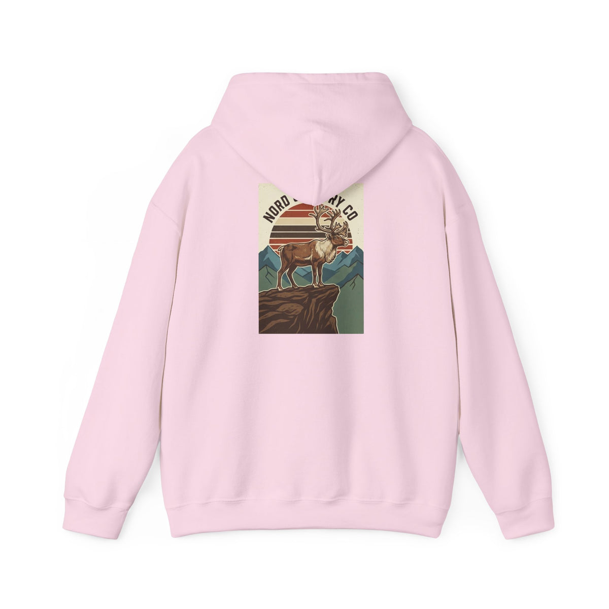 Reindeer Mountain Hoodie — Retro Sunset