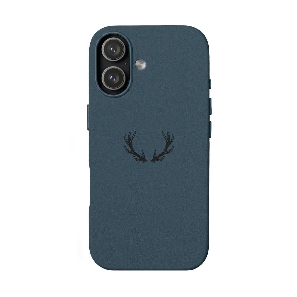 Étui Téléphone Cuir Gravé — Bois de Cerf Minimaliste