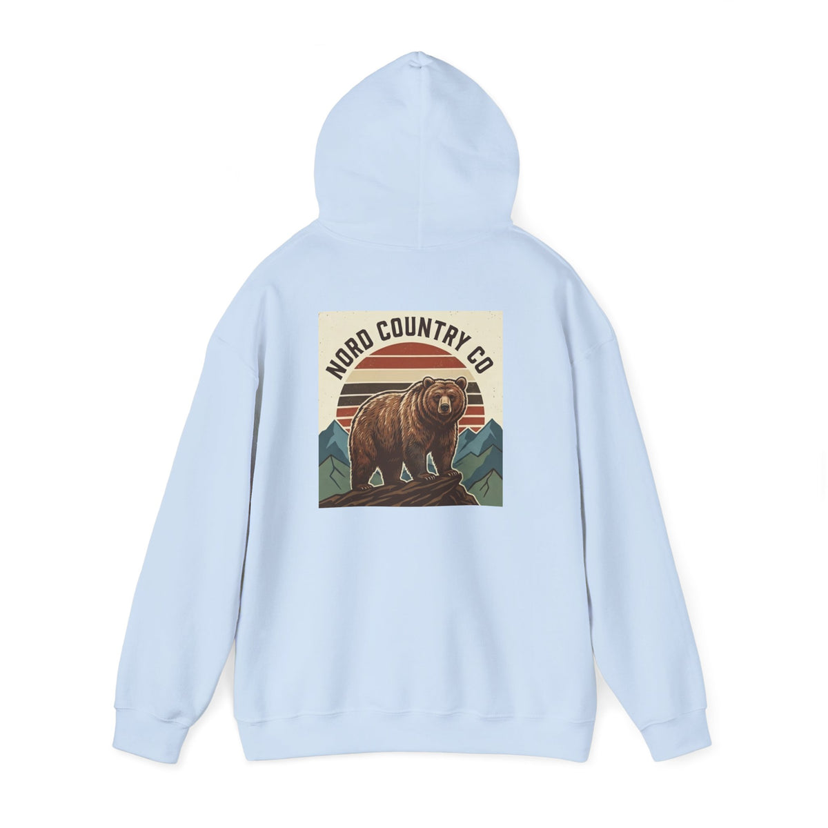 Vintage Bear Hoodie — Mountain Graphic