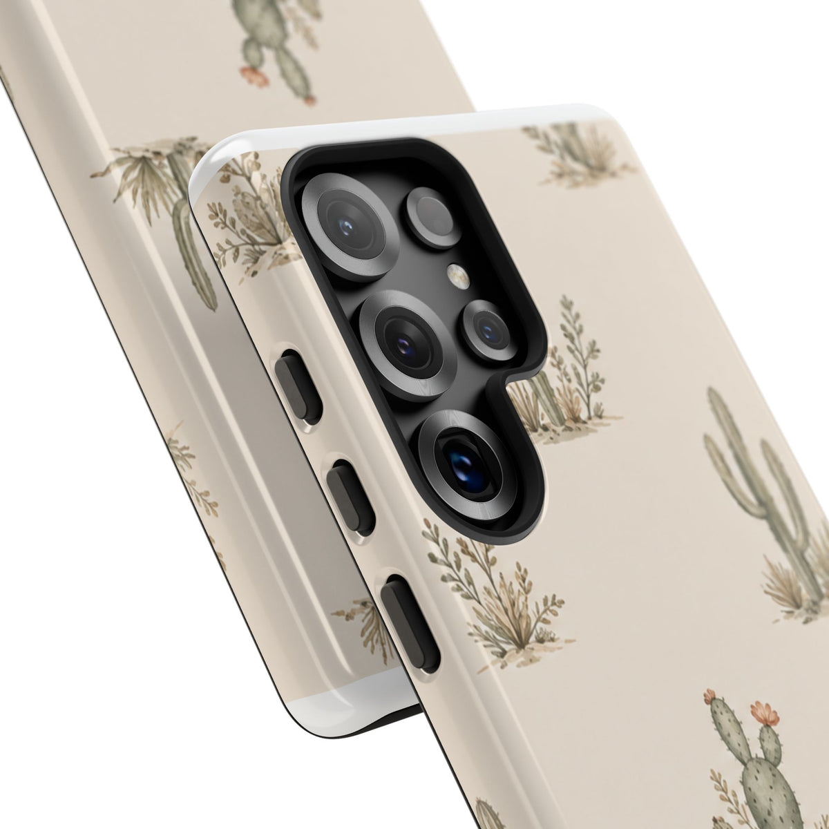 Cactus Pattern Tough Phone Case — Desert Floral Protective Cover