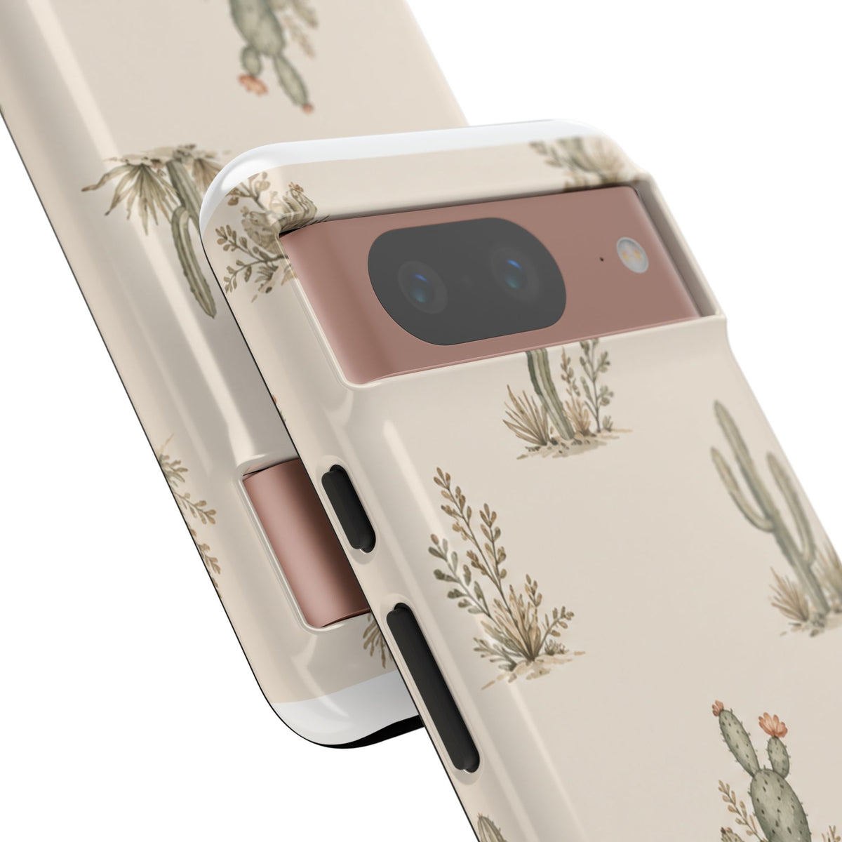 Cactus Pattern Tough Phone Case — Desert Floral Protective Cover
