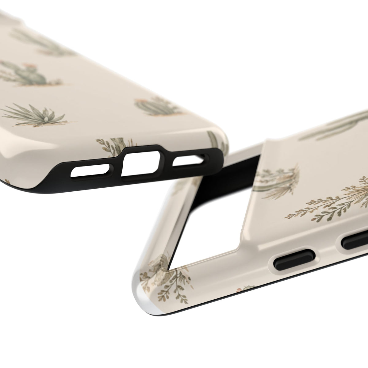 Cactus Pattern Tough Phone Case — Desert Floral Protective Cover