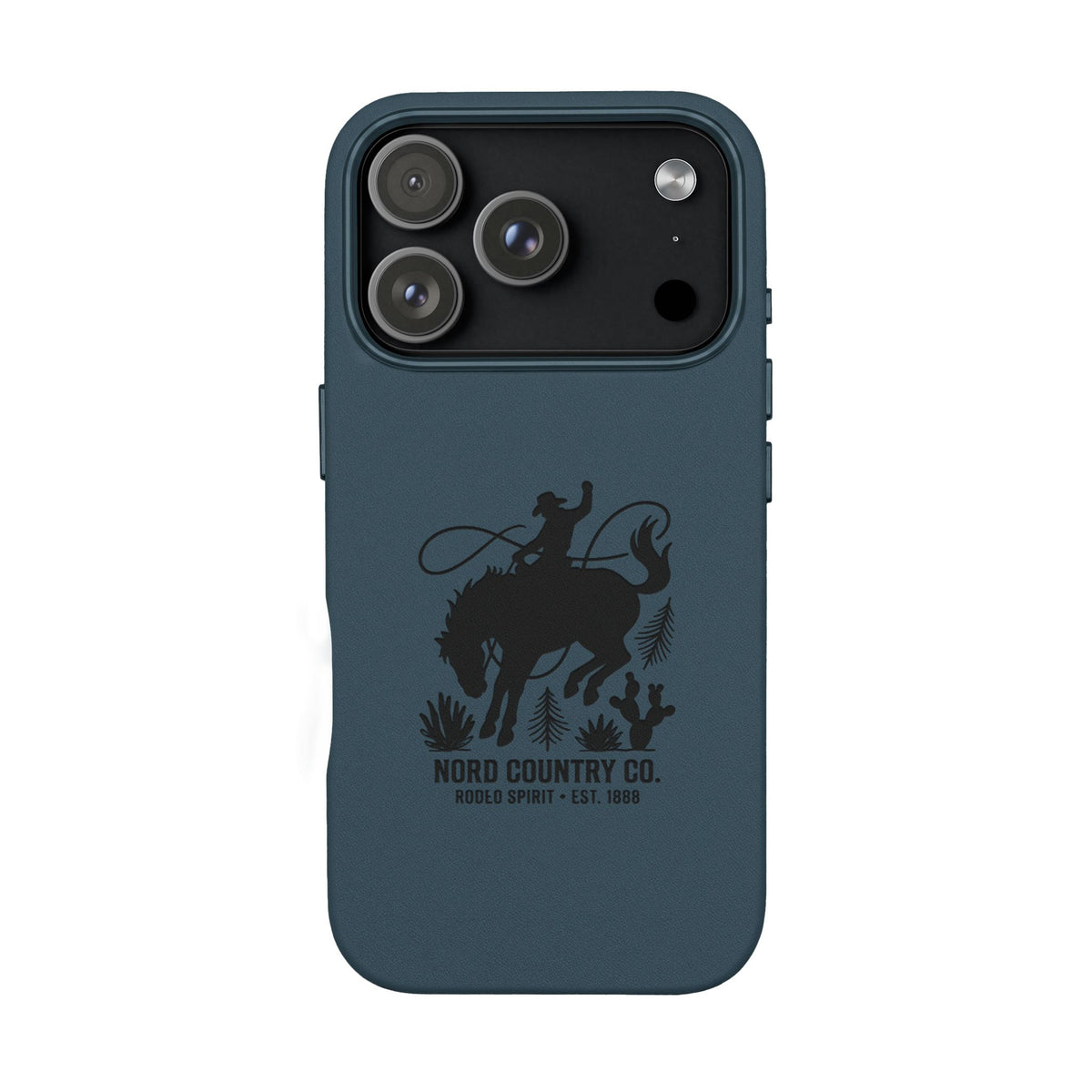 Étui Téléphone Cuir Gravé — Design Minimaliste Chameau