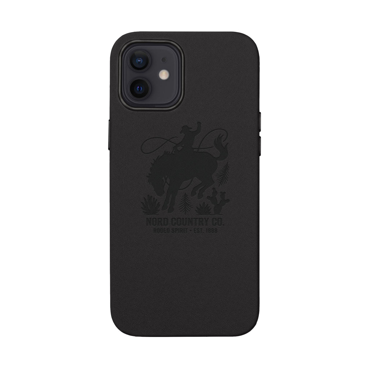Étui Téléphone Cuir Gravé — Design Minimaliste Chameau