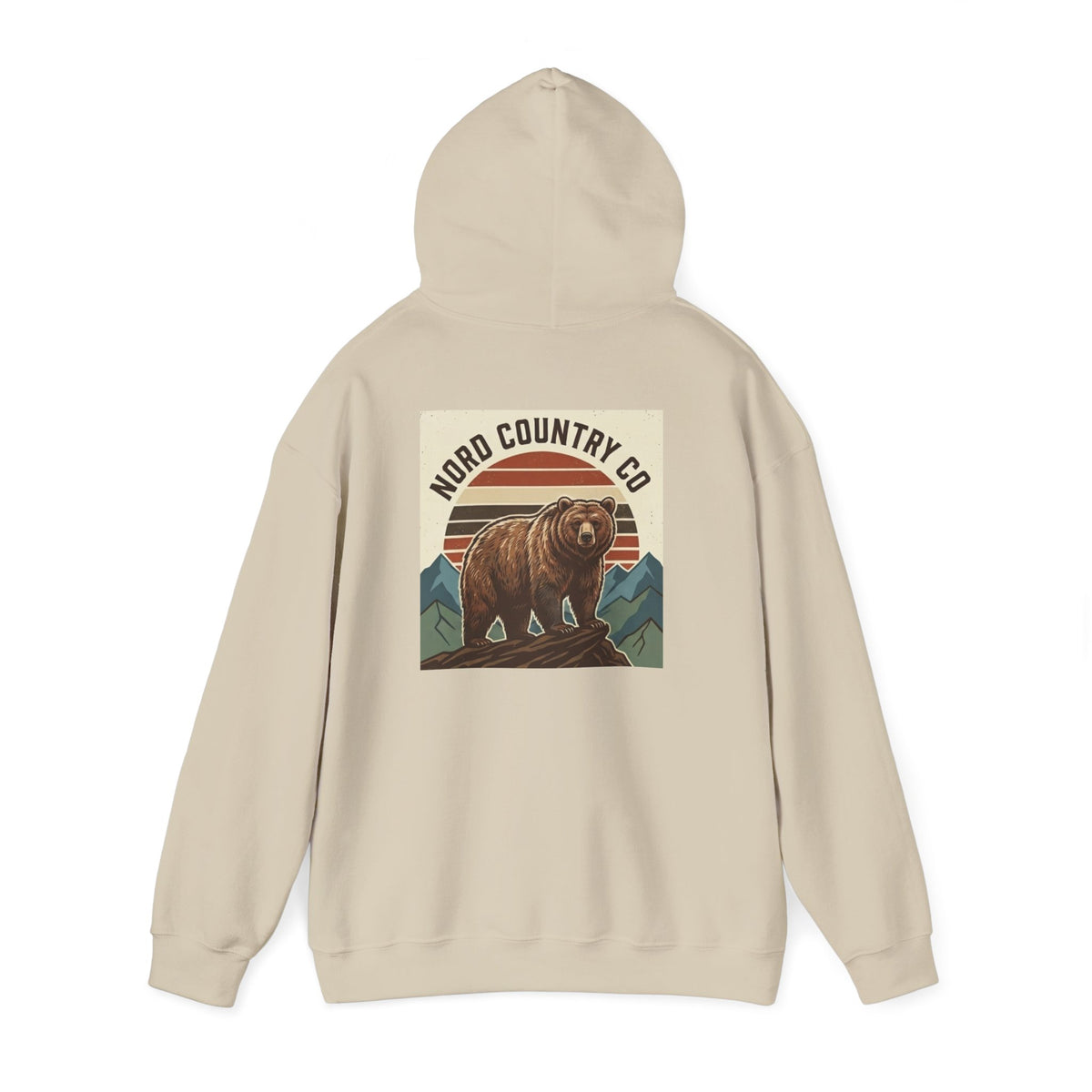 Vintage Bear Hoodie — Mountain Graphic