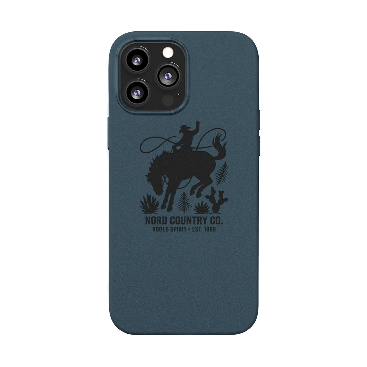Étui Téléphone Cuir Gravé — Design Minimaliste Chameau