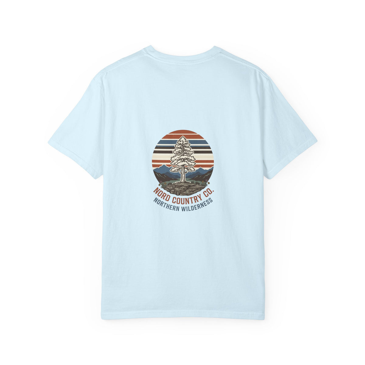 Northern Wilderness Graphic T-Shirt — Nord Country Co. Retro Tree Chest & Back Print