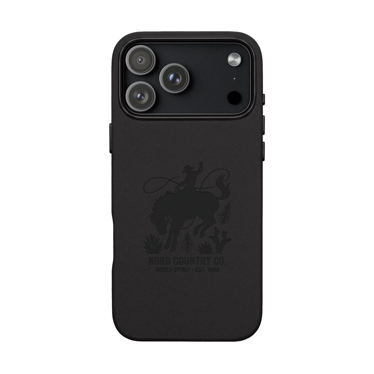 Étui Téléphone Cuir Gravé — Design Minimaliste Chameau
