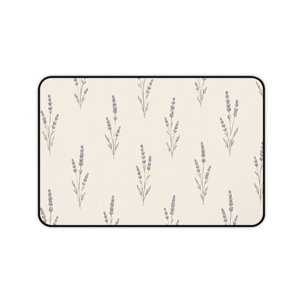 Lavender Sprig Desk Mat — Floral Computer Pad for Home Office & Study