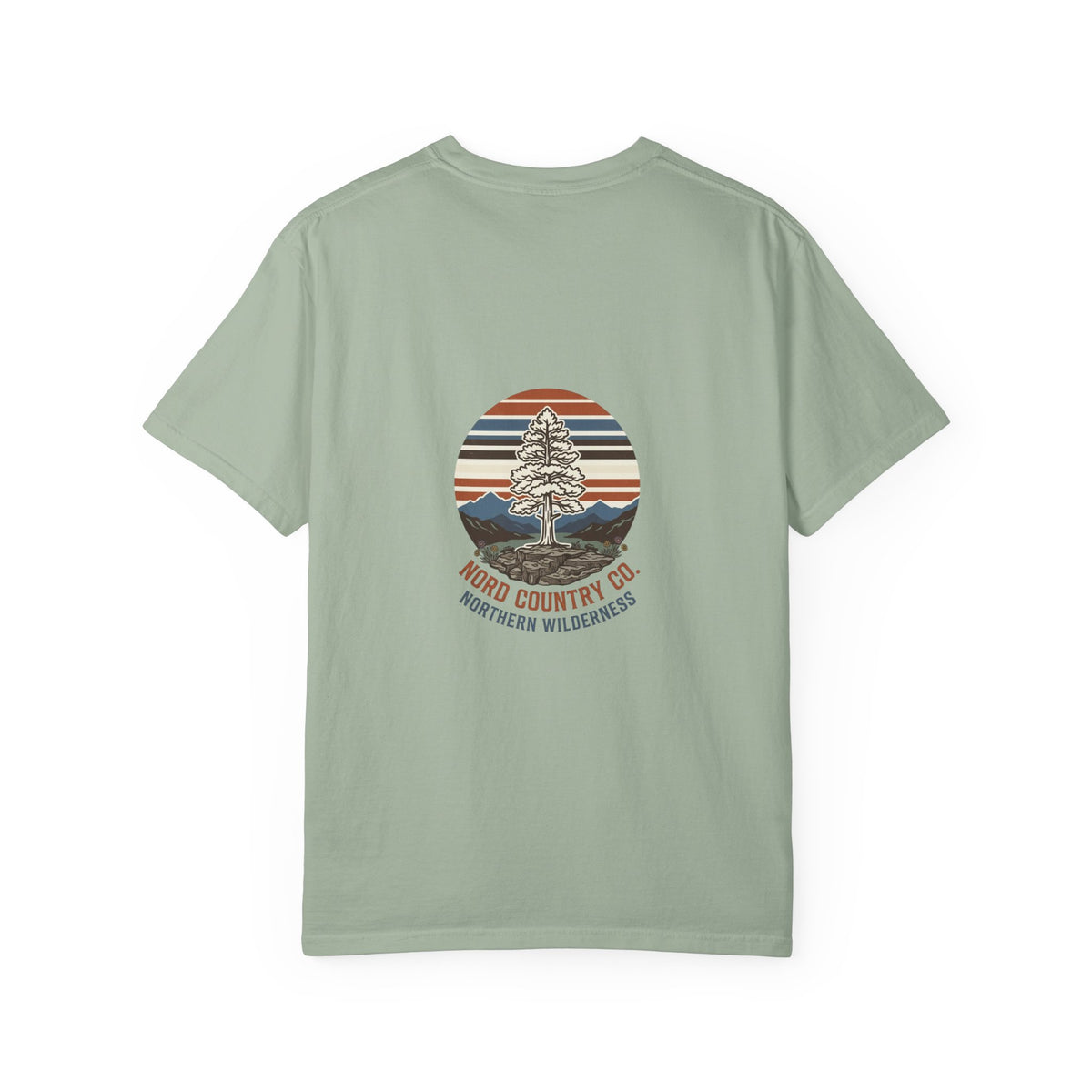 Northern Wilderness Graphic T-Shirt — Nord Country Co. Retro Tree Chest & Back Print