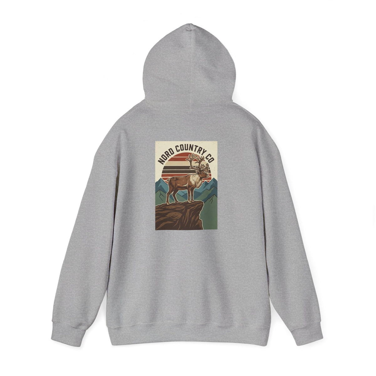 Reindeer Mountain Hoodie — Retro Sunset