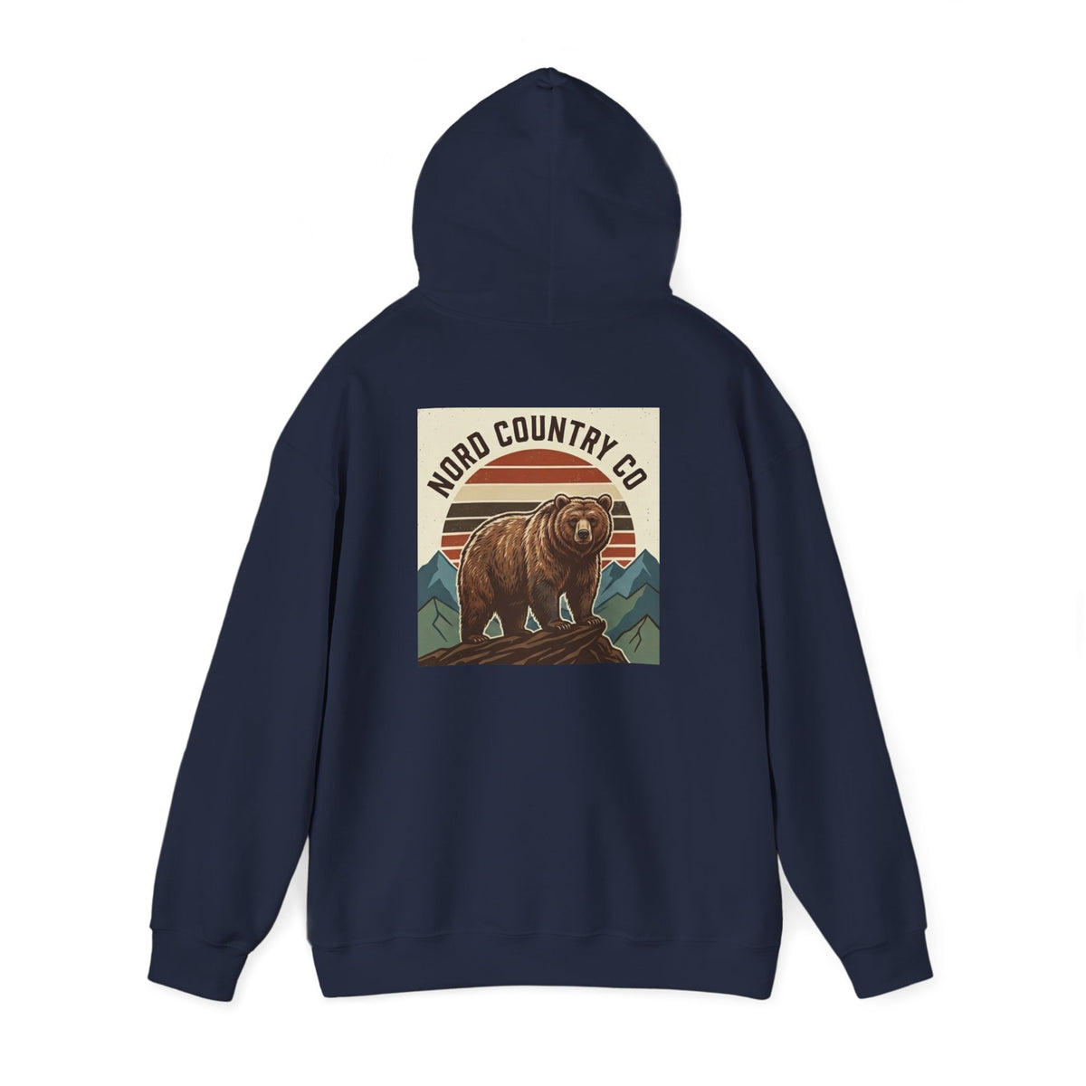 Vintage Bear Hoodie — Mountain Graphic