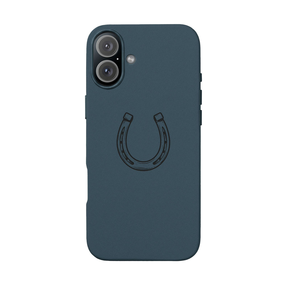 Étui Téléphone Cuir Gravé — Fer à Cheval Minimaliste