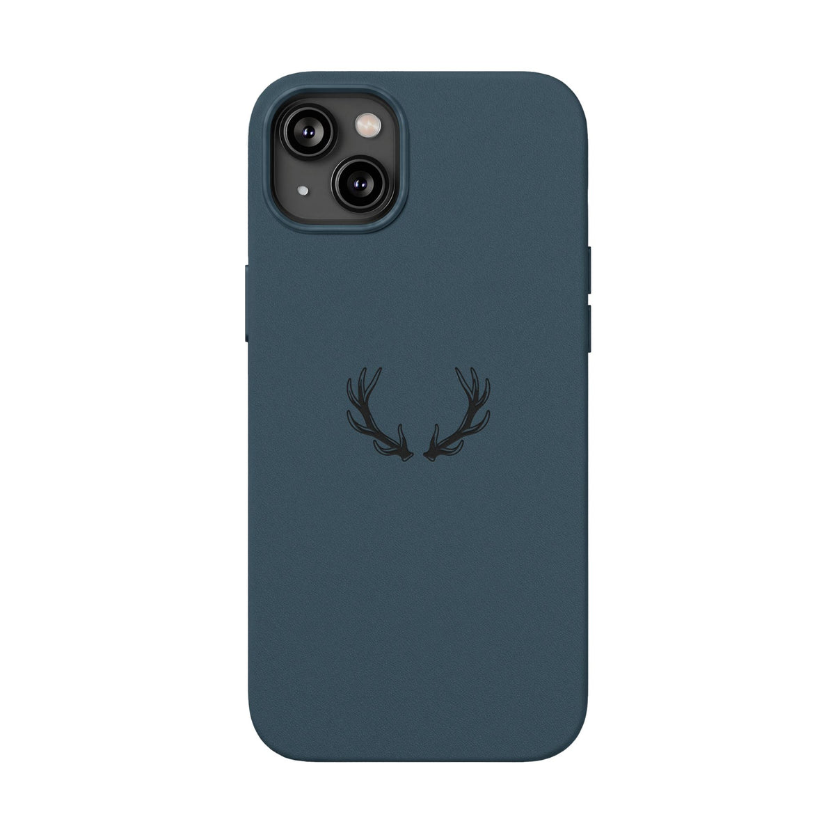 Étui Téléphone Cuir Gravé — Bois de Cerf Minimaliste