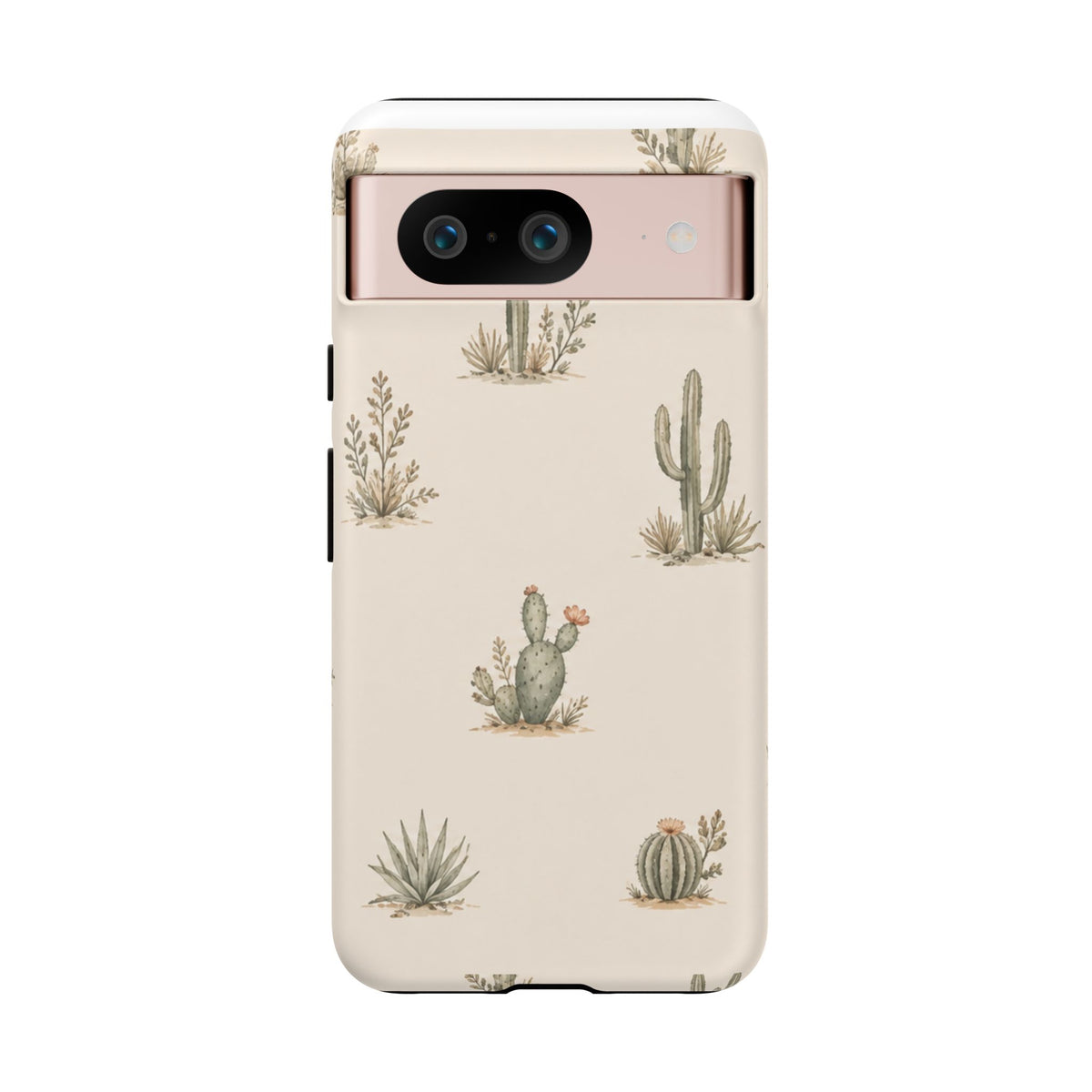 Cactus Pattern Tough Phone Case — Desert Floral Protective Cover