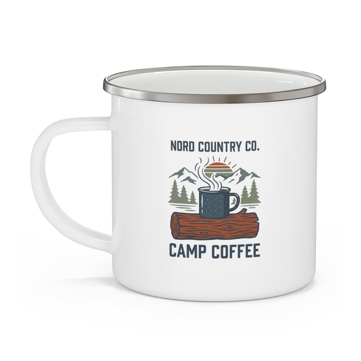Tasse de Camping en Émail — Camp Coffee Rustique
