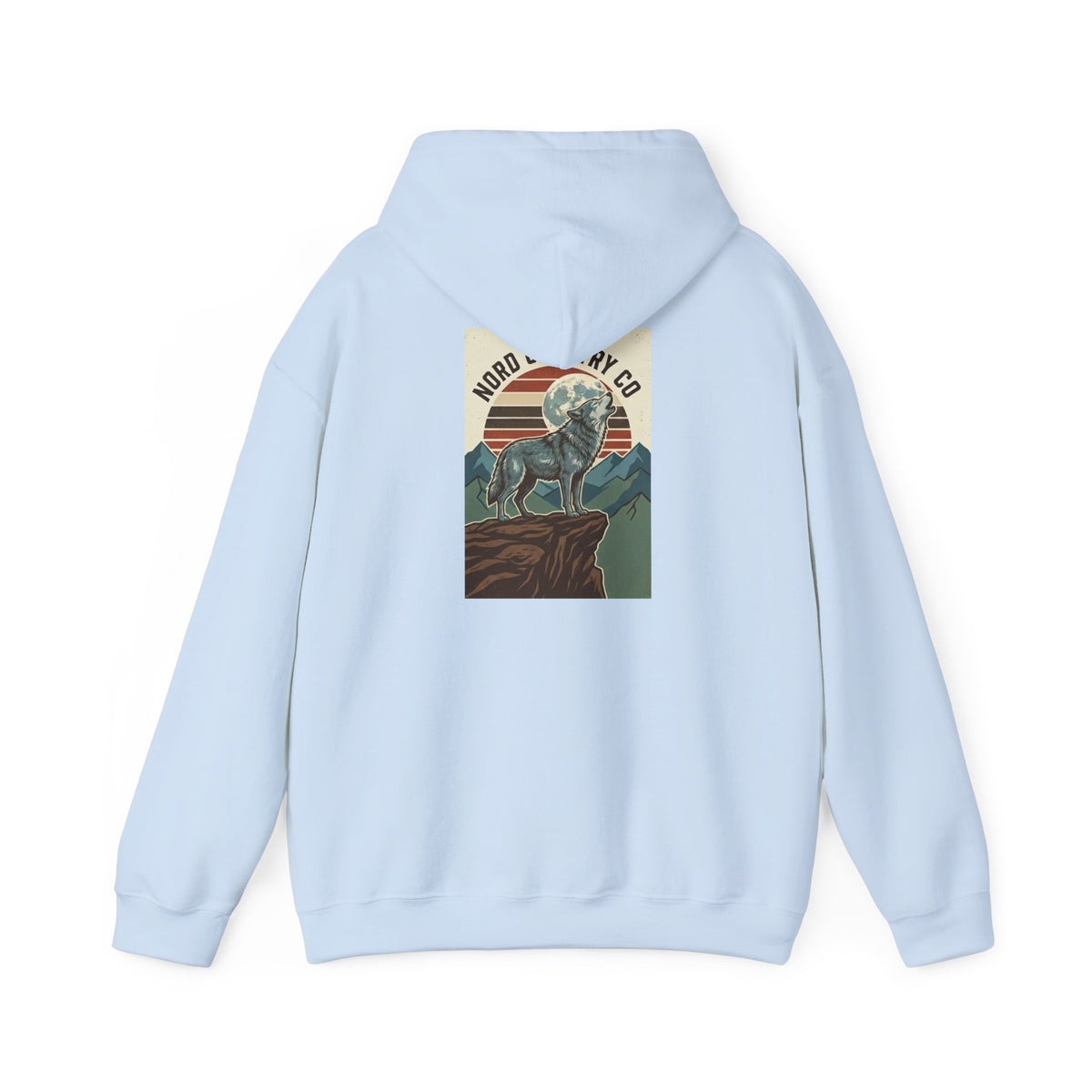 Wolf Hoodie — Mountain Sunset