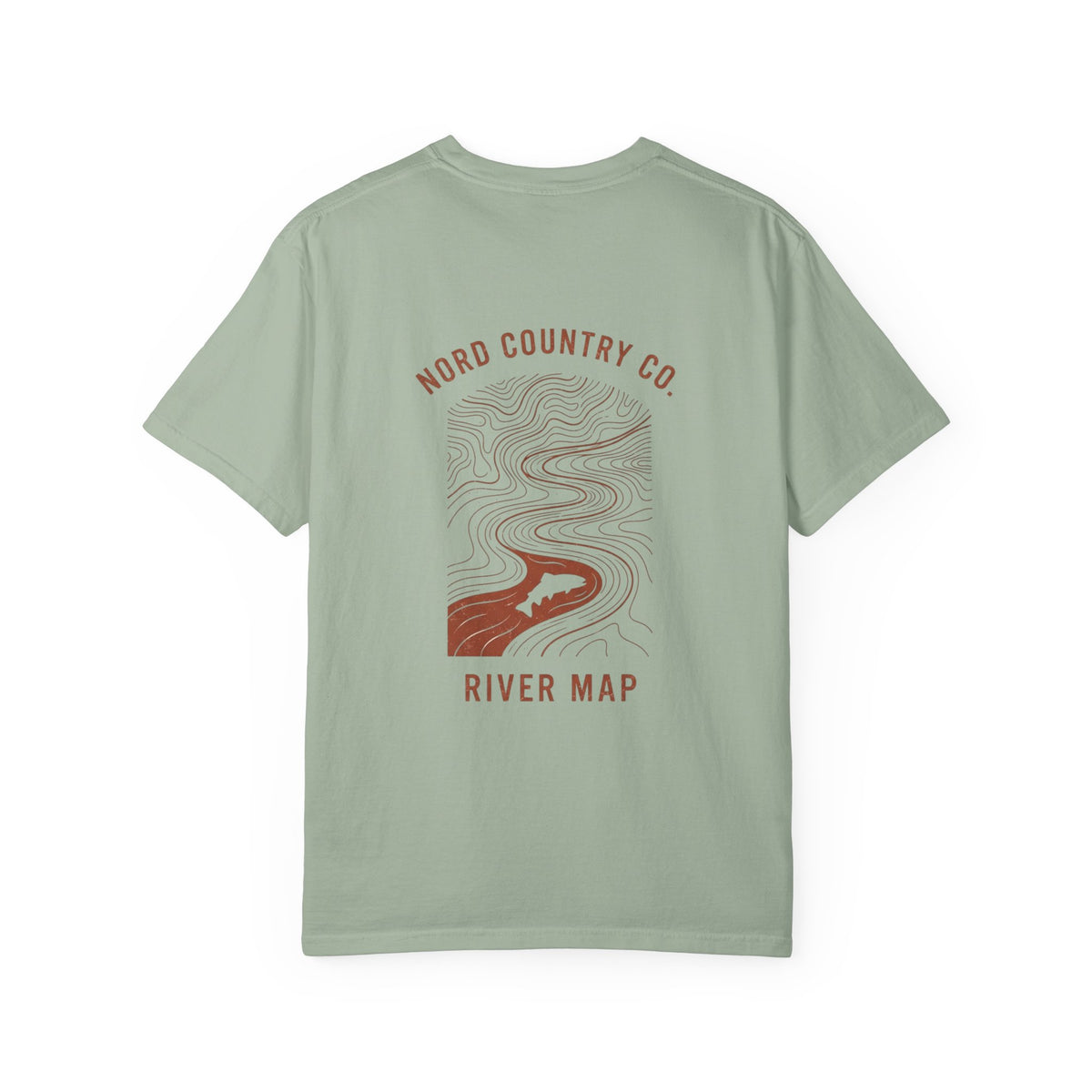 River Map Graphic T-Shirt — Nord Country Co. Topographic River Design