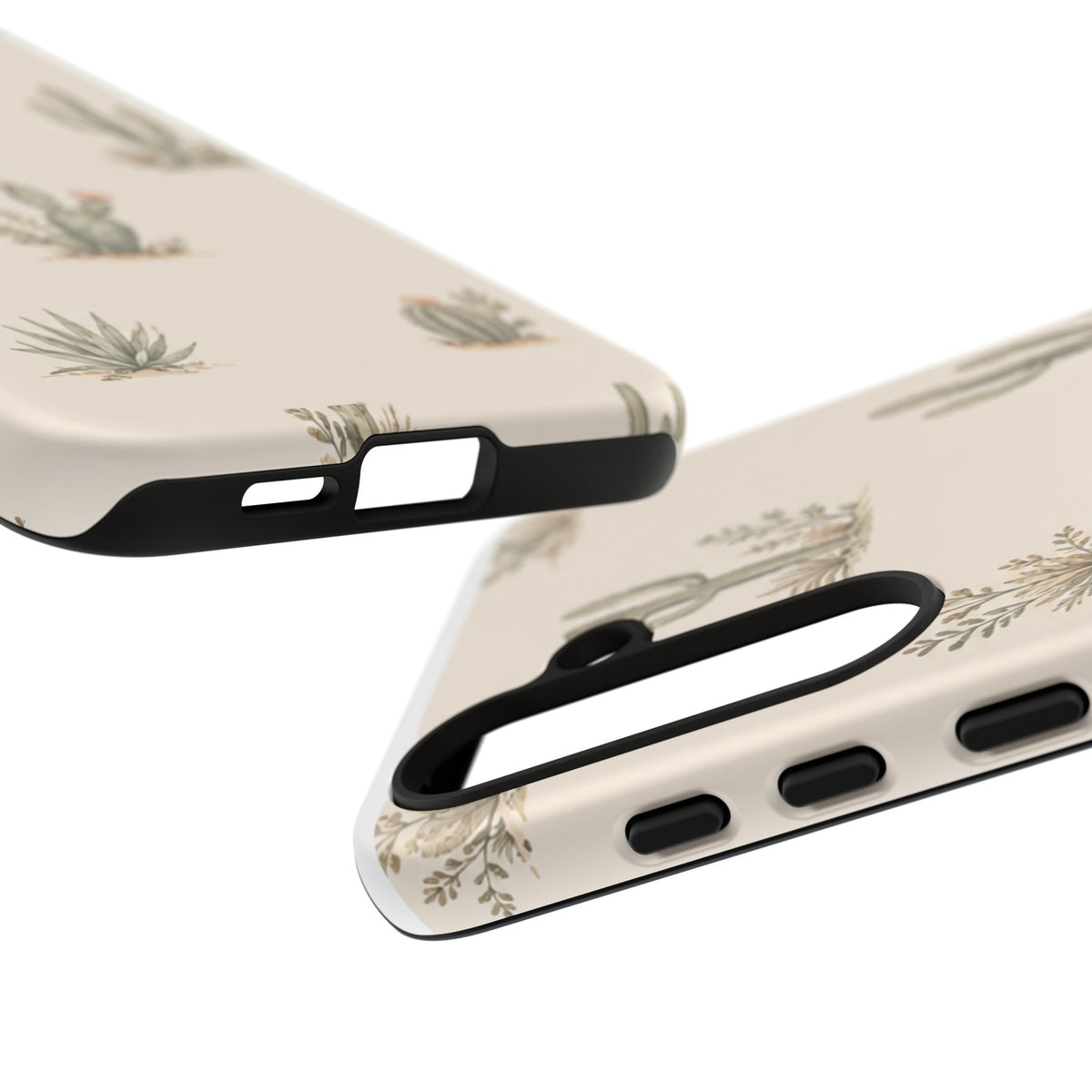 Cactus Pattern Tough Phone Case — Desert Floral Protective Cover
