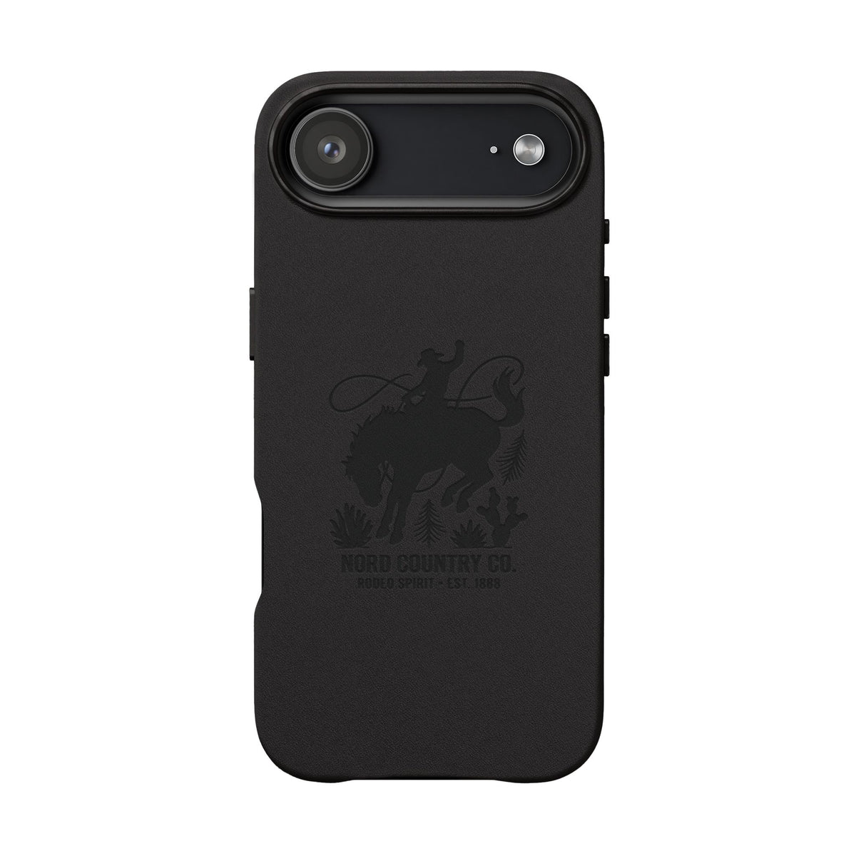 Étui Téléphone Cuir Gravé — Design Minimaliste Chameau
