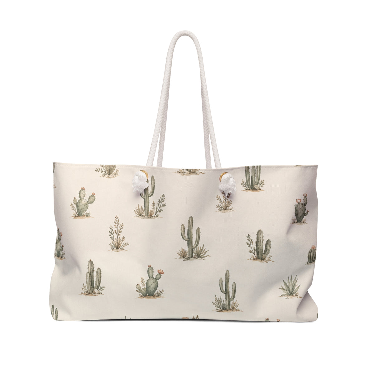 Sac Weekender Aquarelle Cactus — Tote Désert pour Voyage et Plage — Nord Country Co.