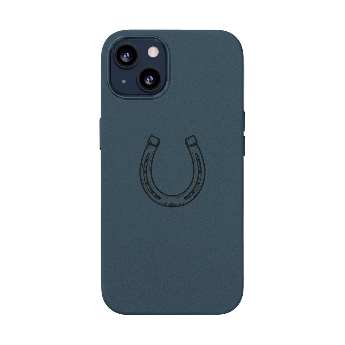 Étui Téléphone Cuir Gravé — Fer à Cheval Minimaliste