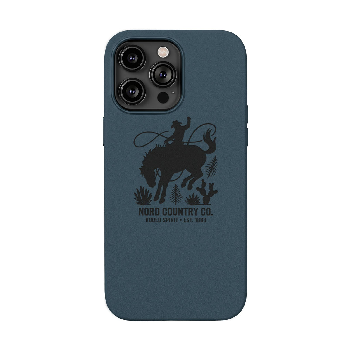Étui Téléphone Cuir Gravé — Design Minimaliste Chameau