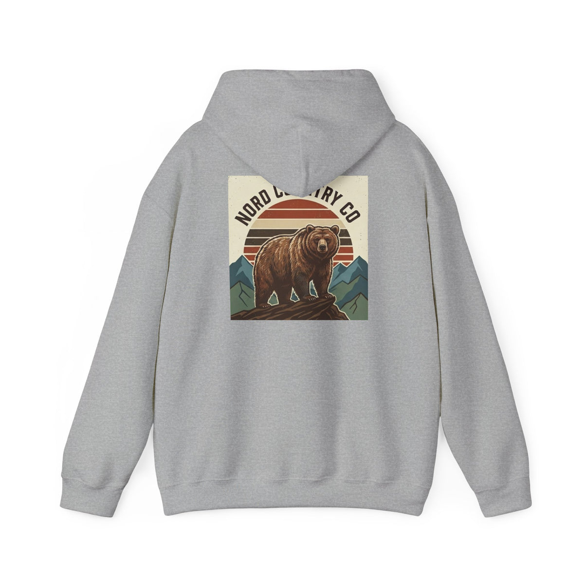 Vintage Bear Hoodie — Mountain Graphic