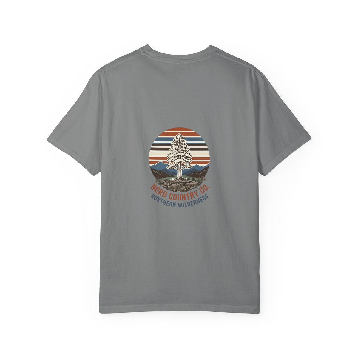 Northern Wilderness Graphic T-Shirt — Nord Country Co. Retro Tree Chest & Back Print
