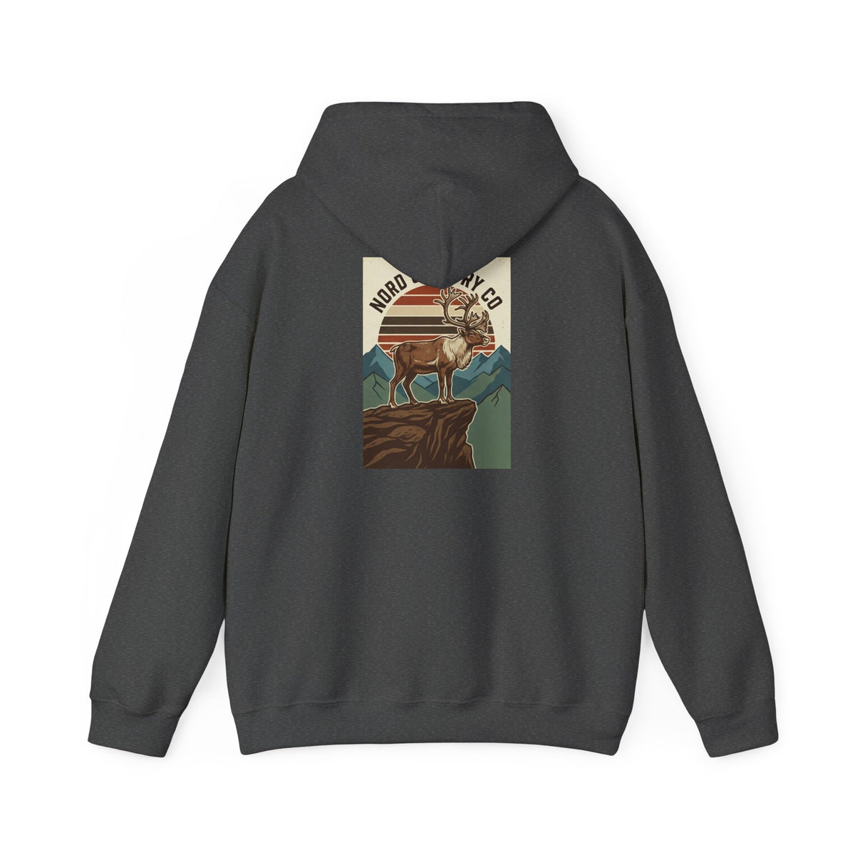 Reindeer Mountain Hoodie — Retro Sunset
