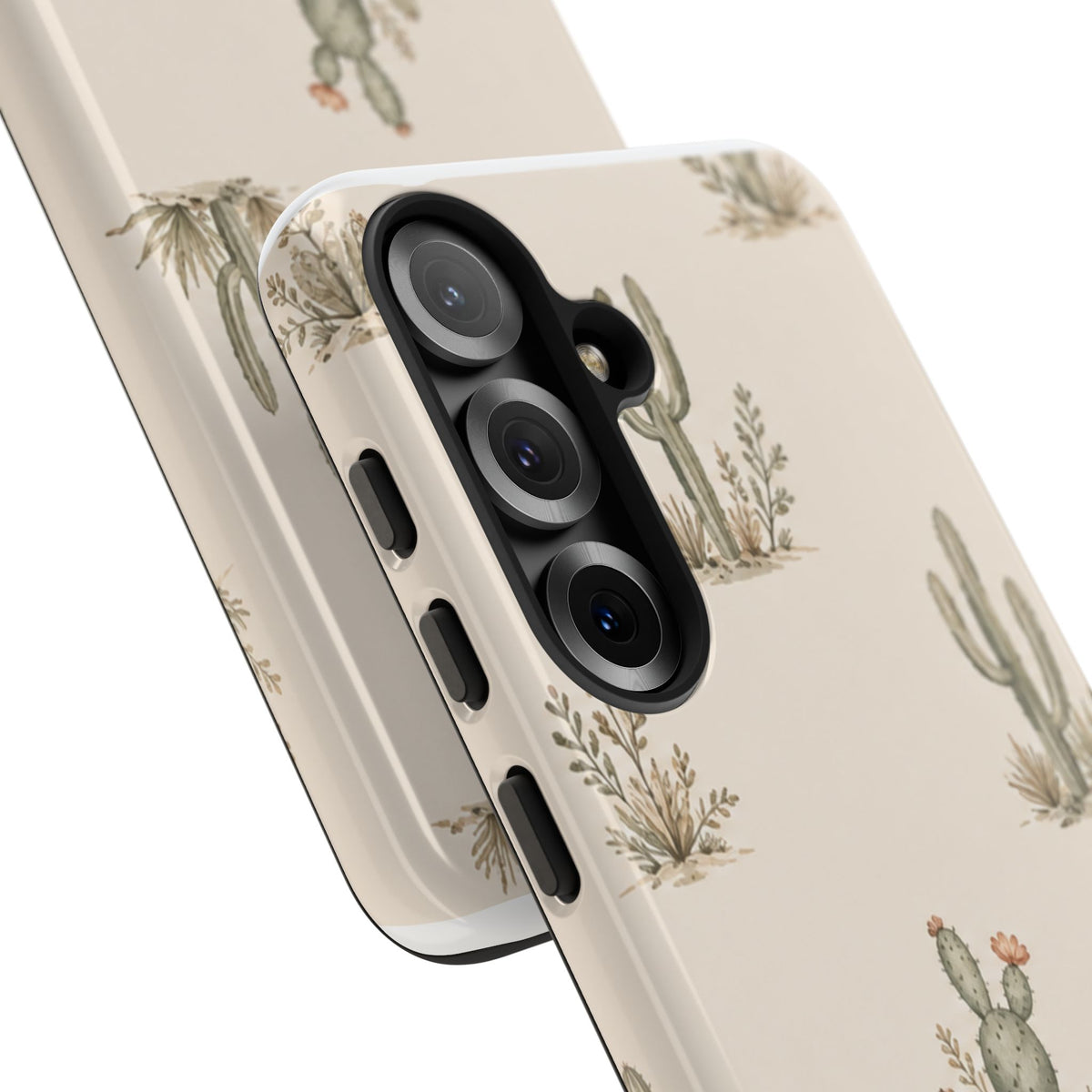 Cactus Pattern Tough Phone Case — Desert Floral Protective Cover
