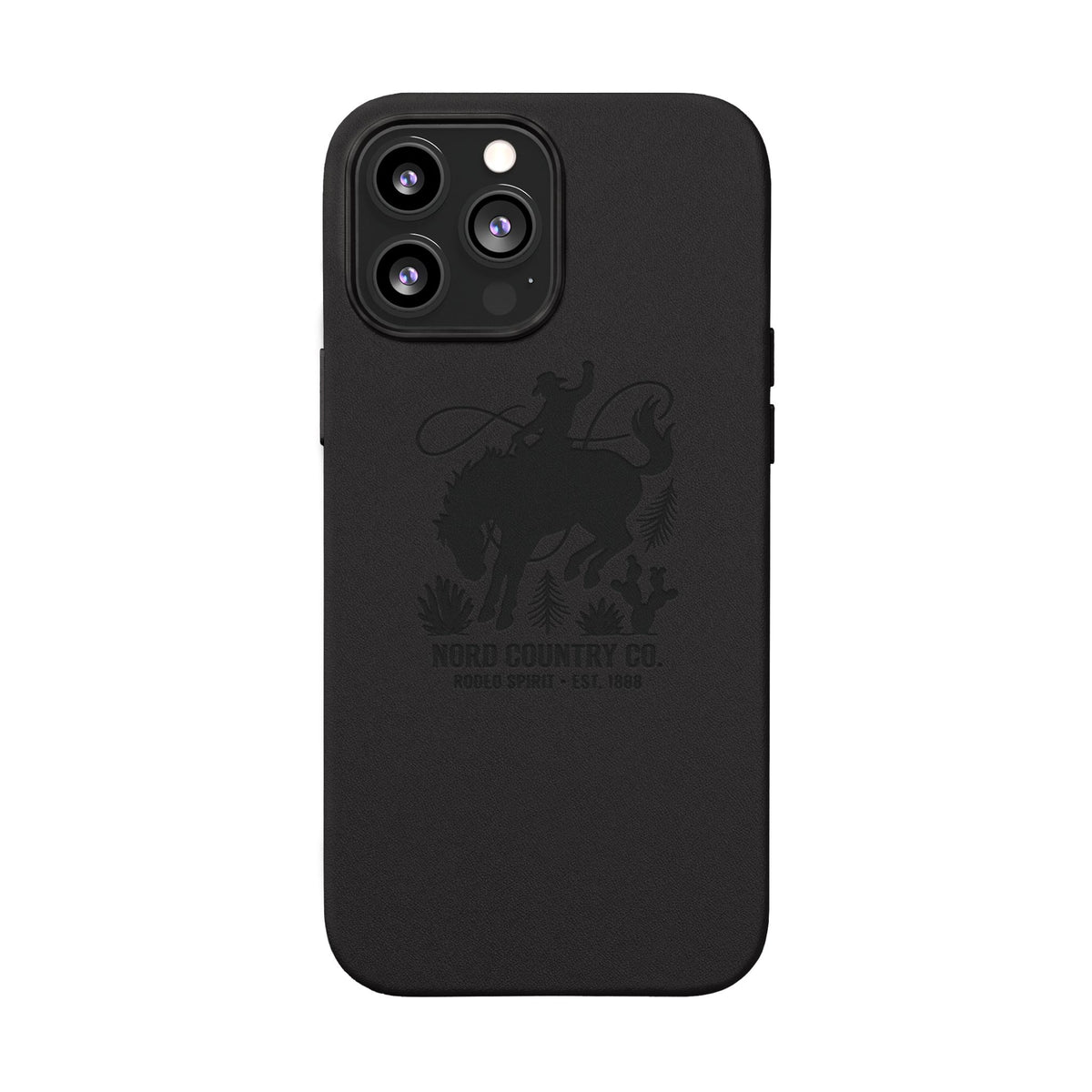 Étui Téléphone Cuir Gravé — Design Minimaliste Chameau