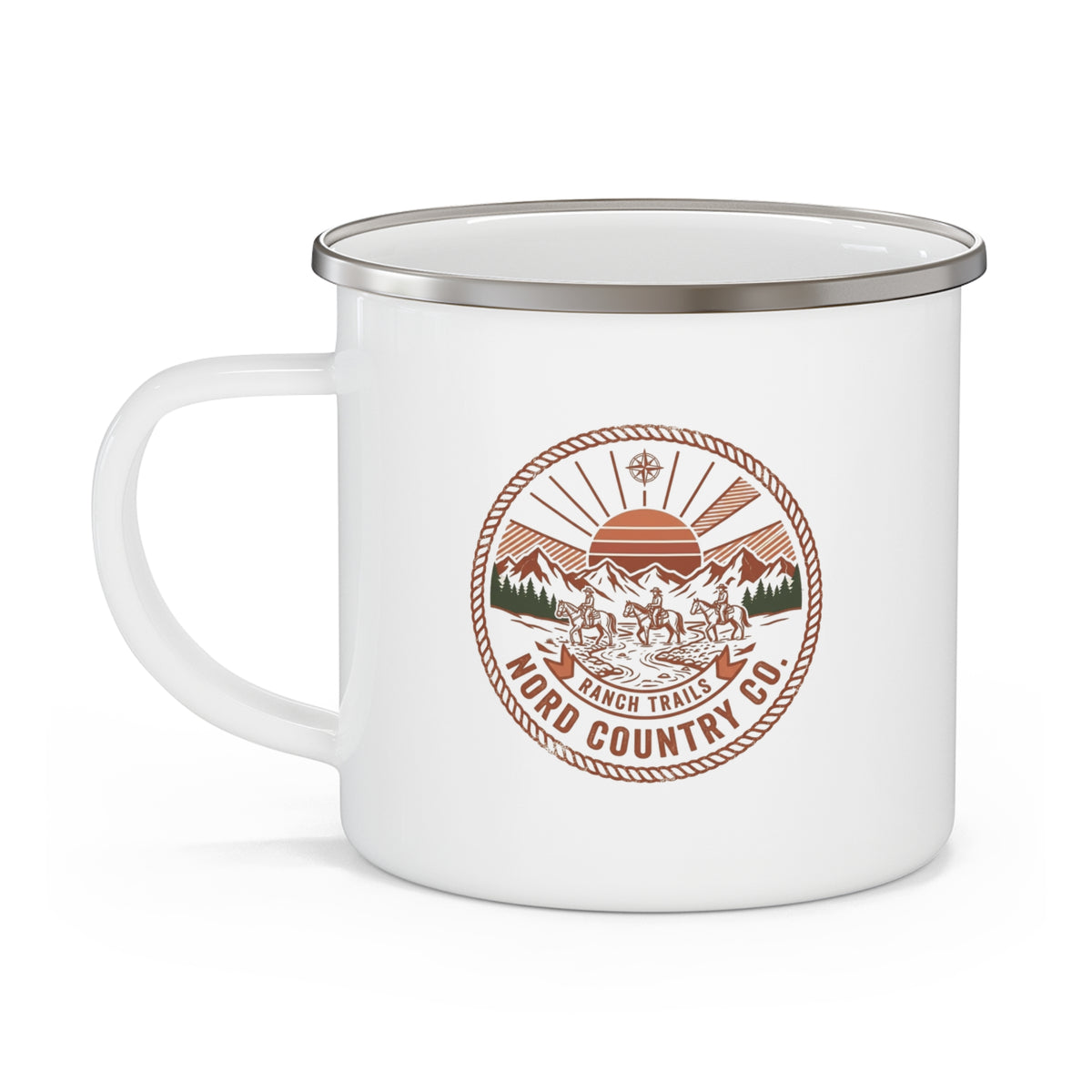 Tasse en Émail — Camping Feu de Camp Montagne Nord Country Co.