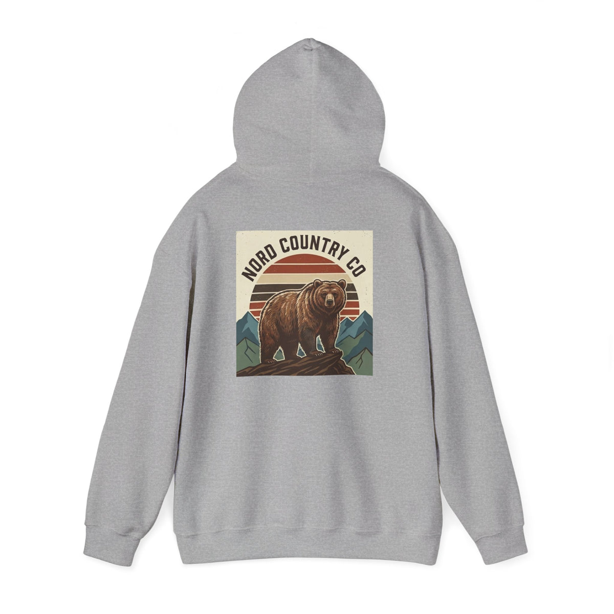 Vintage Bear Hoodie — Mountain Graphic