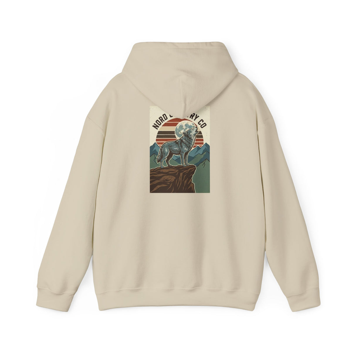 Wolf Hoodie — Mountain Sunset