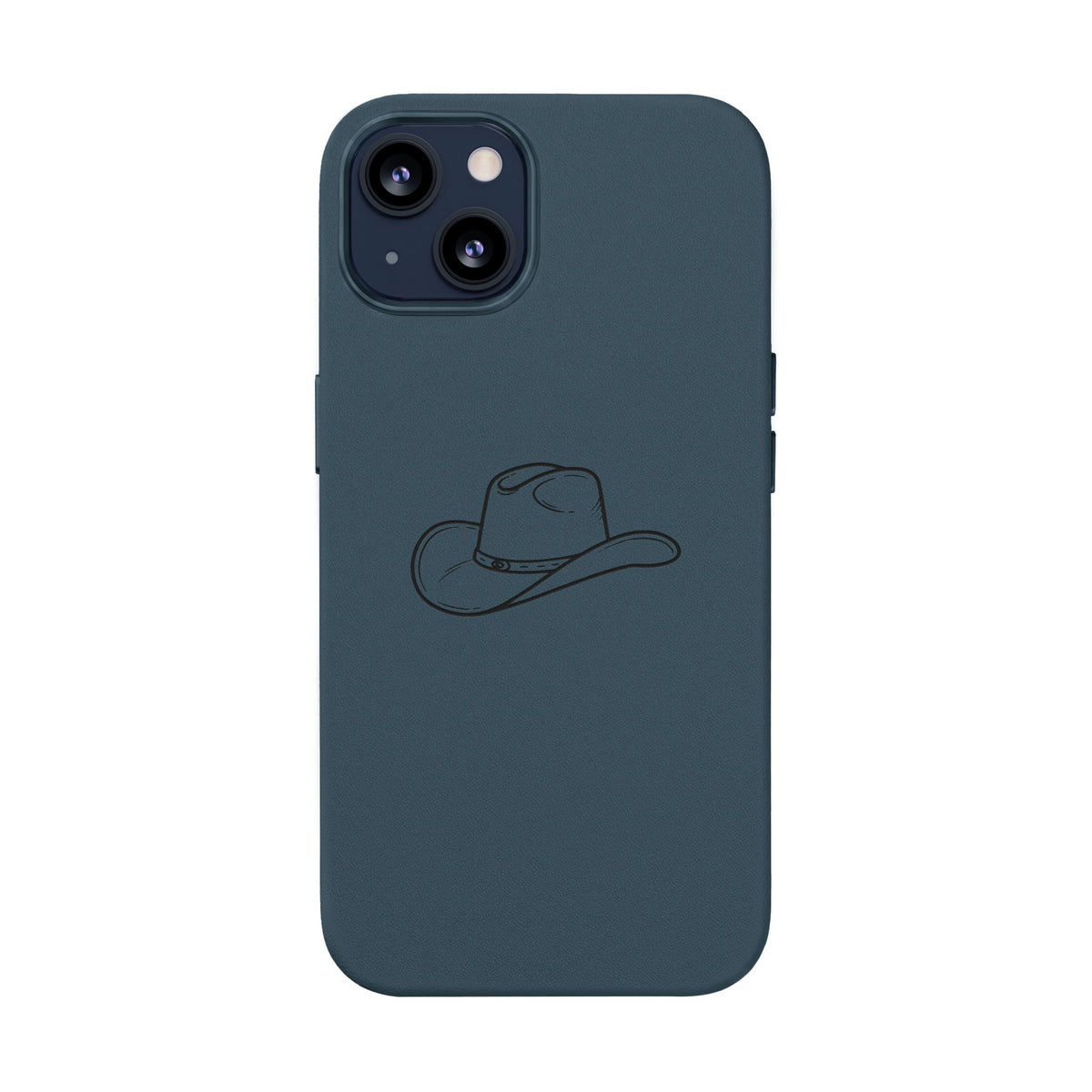 Étui Téléphone Cuir Gravé — Chapeau de Cowboy