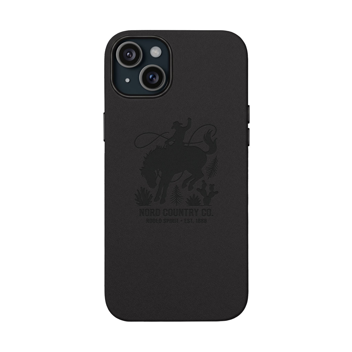 Étui Téléphone Cuir Gravé — Design Minimaliste Chameau