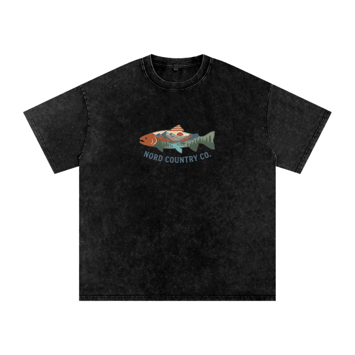 T-shirt Truite Rivière — Coupe Oversize