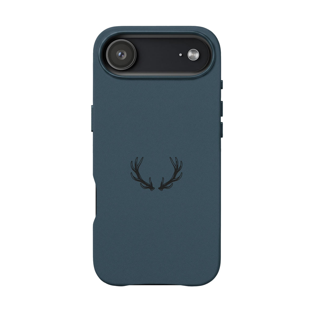 Étui Téléphone Cuir Gravé — Bois de Cerf Minimaliste