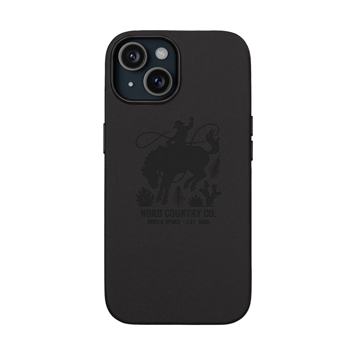 Étui Téléphone Cuir Gravé — Design Minimaliste Chameau