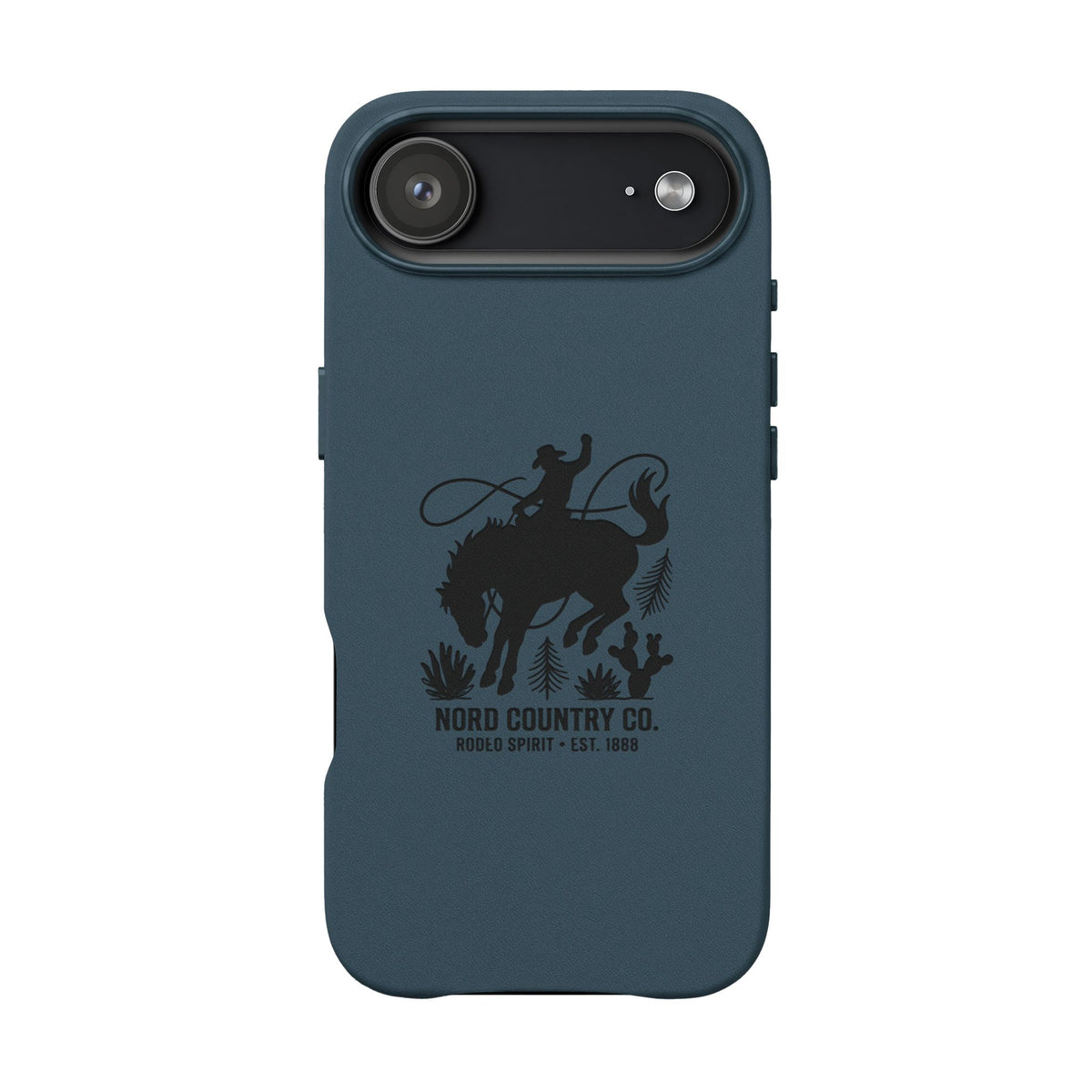 Étui Téléphone Cuir Gravé — Design Minimaliste Chameau