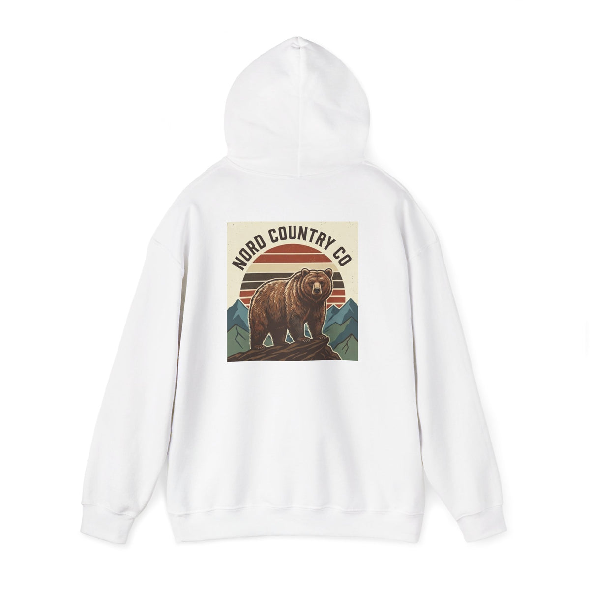 Vintage Bear Hoodie — Mountain Graphic