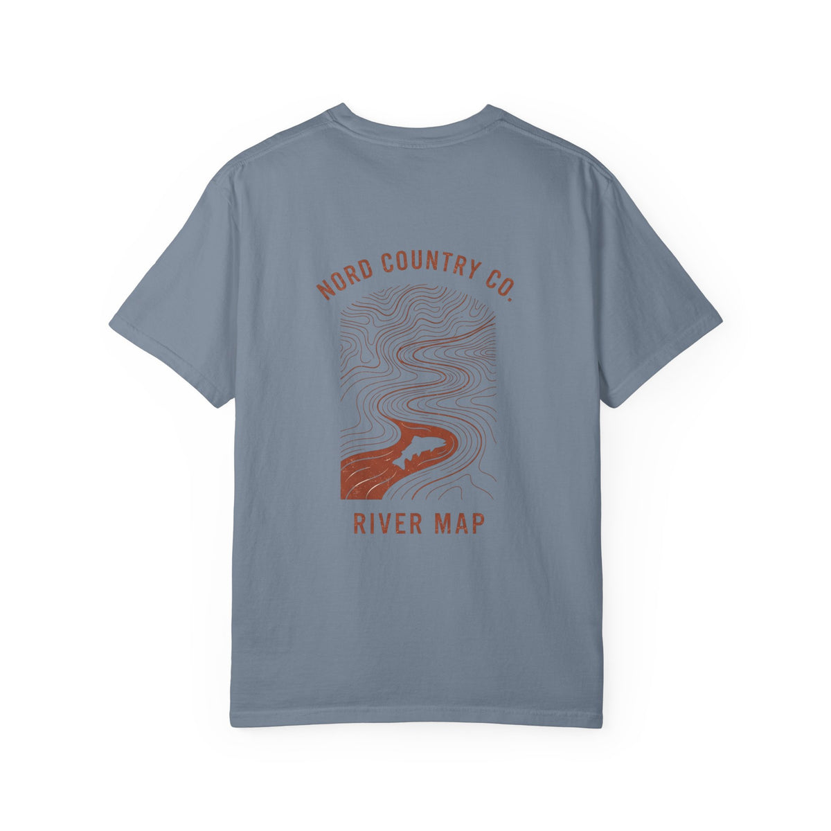 River Map Graphic T-Shirt — Nord Country Co. Topographic River Design