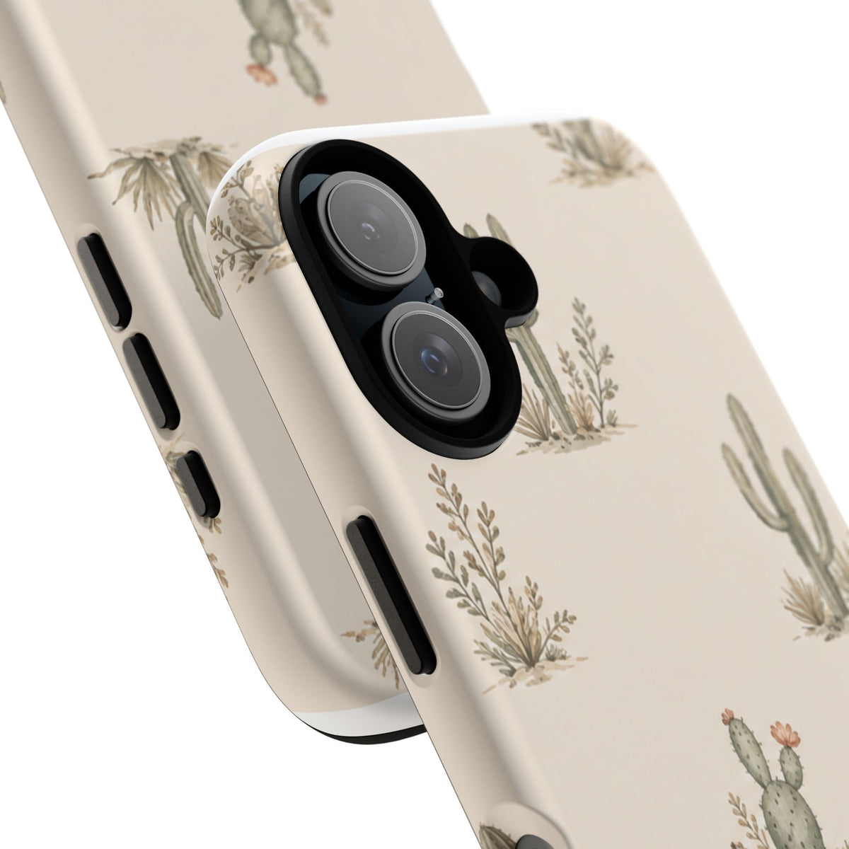 Cactus Pattern Tough Phone Case — Desert Floral Protective Cover