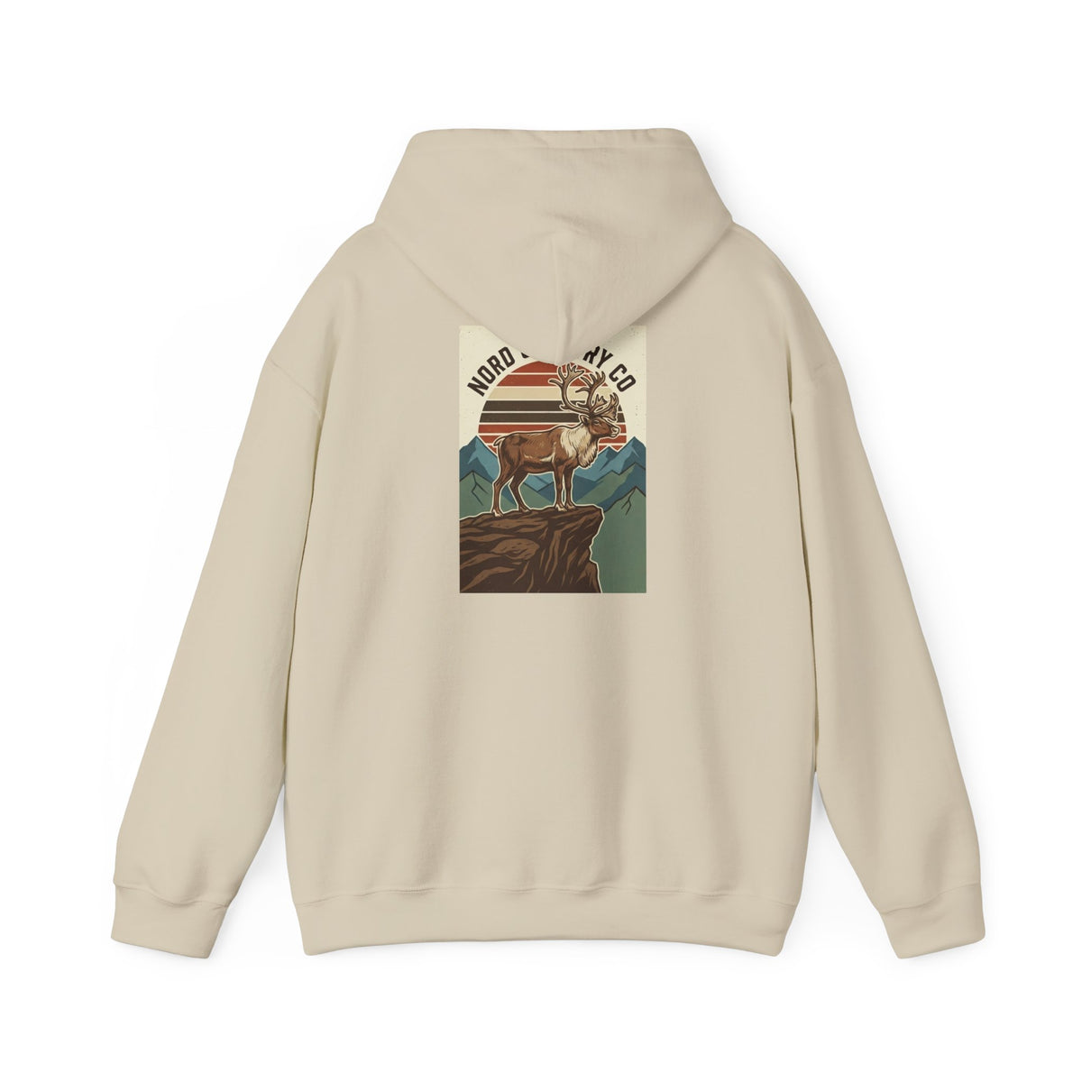 Reindeer Mountain Hoodie — Retro Sunset