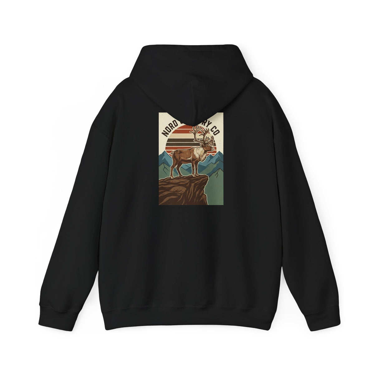 Reindeer Mountain Hoodie — Retro Sunset