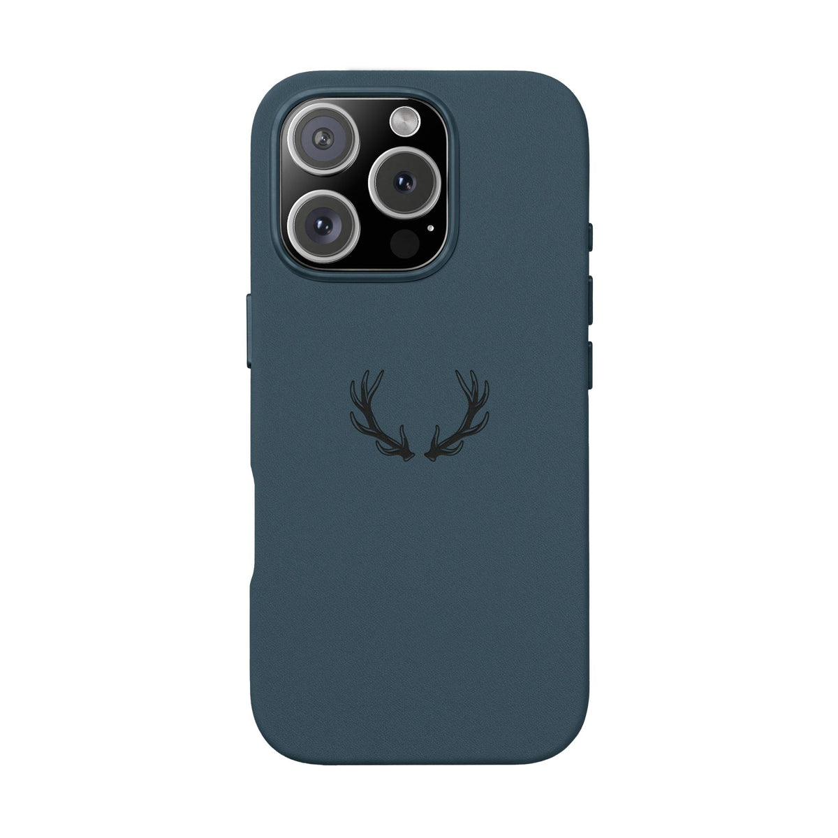 Étui Téléphone Cuir Gravé — Bois de Cerf Minimaliste