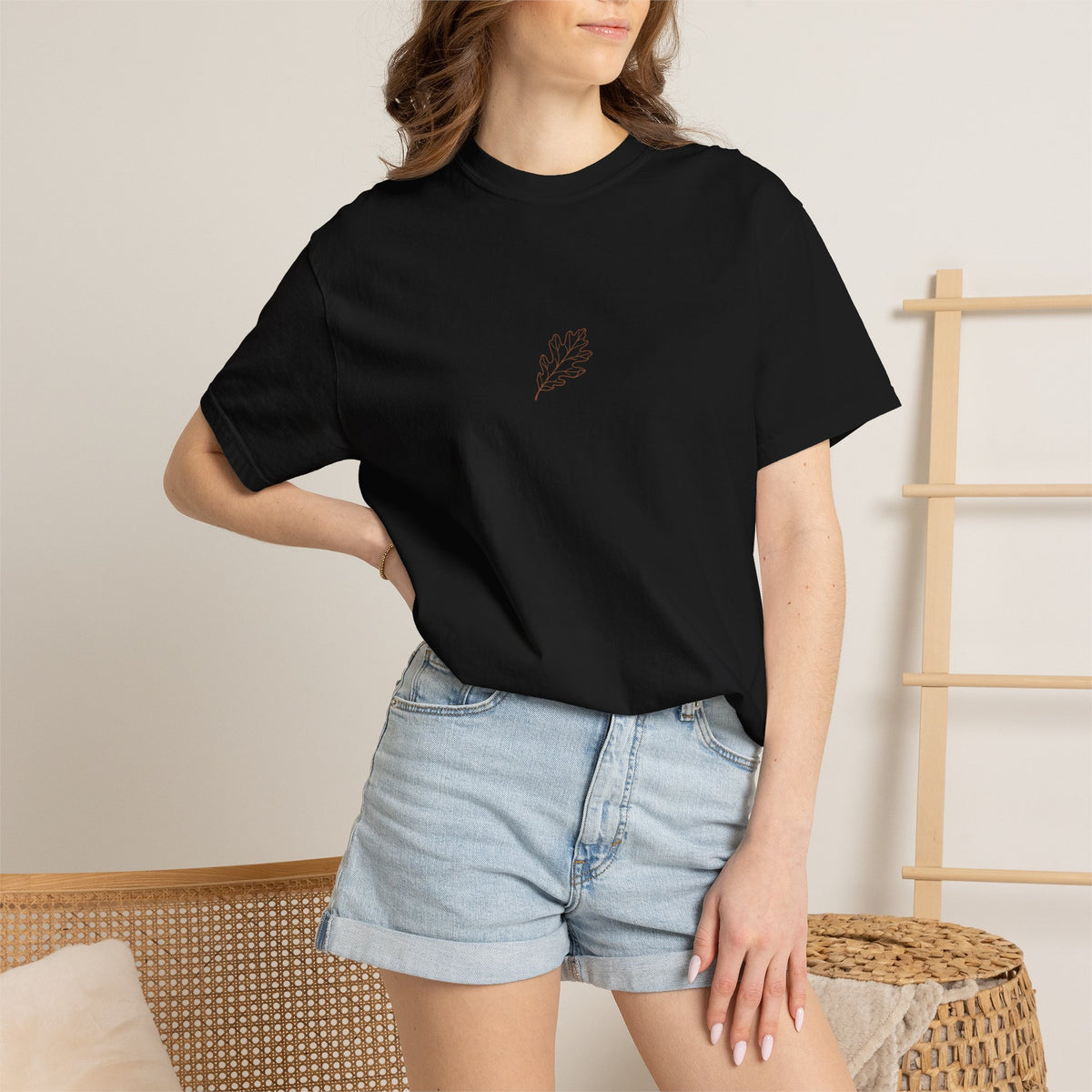 T-shirt Feuille — Design Minimaliste Dos NORD